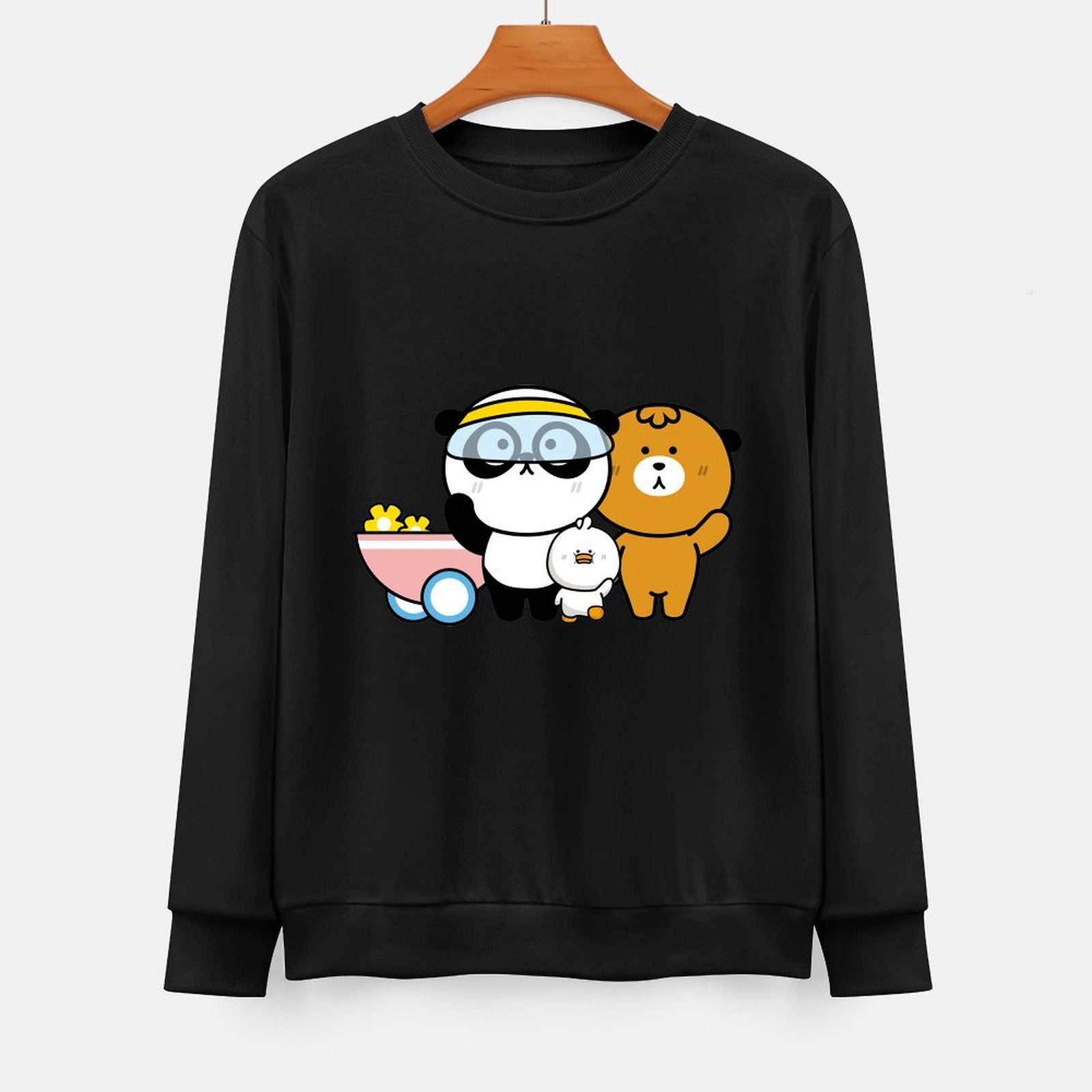 Front Patterned Long Sleeve TopAllSeason Double-Stitched